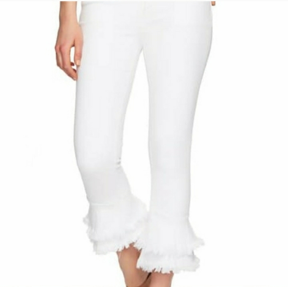1. State Denim - NWT 1. STATE TIERED RUFFLE FRAYED HEM JEANS